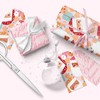 LeZakaa Reversible Christmas Wrapping Paper - Jumbo Roll - Pink