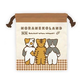 K Company Sanrio Characters (Cat Series) Drawstring Bag, Noranecoland, SAK-KC-NN H8.1 x W 7.1 inches (205 x 180 mm)