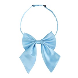 sourcing map Adjustable Pre-tied Bowknot Solid Color Halter Neck Costume Accessory Bow Tie for Women Sky Blue One Size