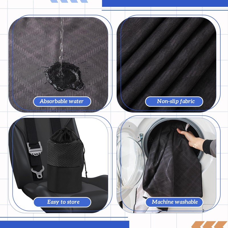 Hahafelt 2 Pack Car Seat Towel Covers with Storage Bag
