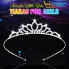 Kilshye Girls Princess Tiara Silver Rhinestone Tiaras Crystal Hair Accessories