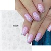 Snowflake Nail Art Stickers White Embossed Snowflake Nail Decals 3D