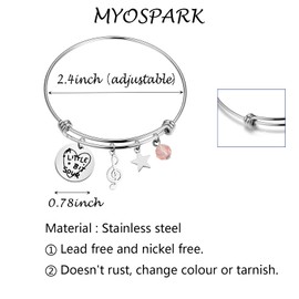 MYOSPARK Album Inspired Jewelry OR Music Merchandise Music Lover Gift OR Fans Gift A Little Bit Sour Bracelet Earrings (CA Bit Sour BR)