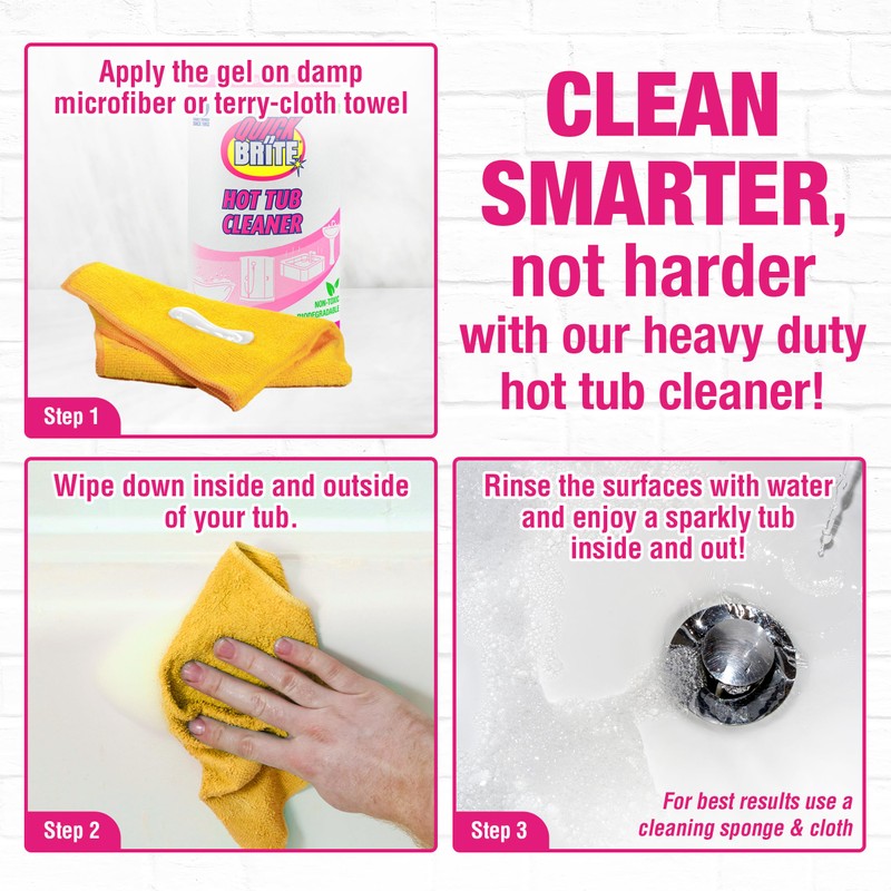 Quick ‘n Brite Heavy Duty Hot Tub Cleaner - Non-abrasive