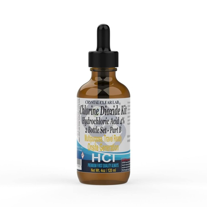 Crystal Clear Lab Chlorine Dioxide Kit | Hydrochloric Acid 4-5%