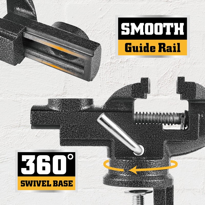 Updated Table Vise 3.2‘’ Constructed with Cast Steel, Clamp on