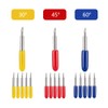 Haosie Vinyl Cutter Blades,15pcs (30/45/60 Degree) Cutting Knife Tungsten Steel