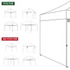 Eurmax USA Instant Canopy SunWall 10x10 Canopy Wall Sidewall Canopy