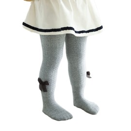 ITODA Girls Tights Cotton Rich Non-Slip Warm Winter Tights Thick Thermal Pantyhose Leggings Stockings for 2-5 Years Old(Grey, 100cm)