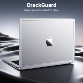 Soonjet CrackGuard for MacBook Pro 14 inch Case | M5 M4 M3 M2 M1 Pro/Max 2026-2021 | Anti-Crack Upgrade | Flawless Fit | Anti Fingerprint & Scratch | Hard Shell Laptop Cover | Matte Clear