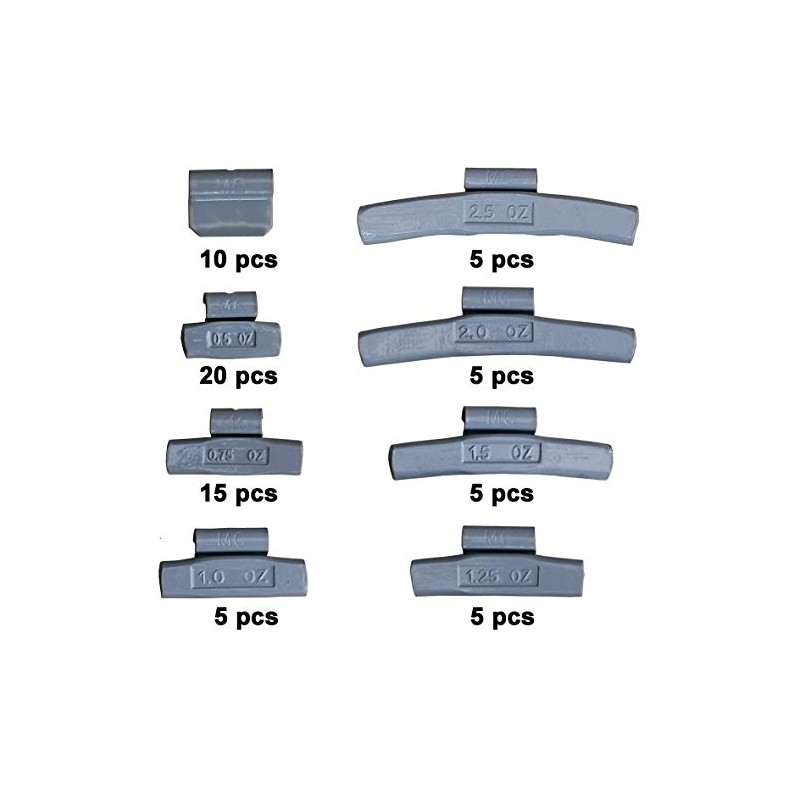 Harzole MC-70M Style Wheel Weight Kit 70pcs