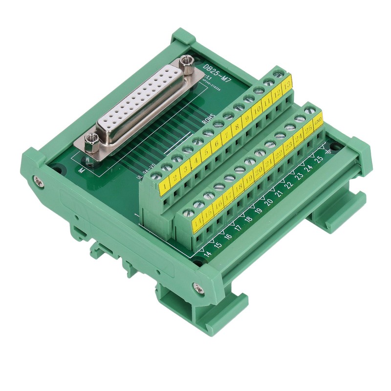 DB25 to Terminal Connector Adapter Plate PCB Board Straight Female