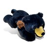 DolliBu Lying Wild Black Bear Super-Soft Stuffed Plush Cuddly Animal