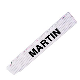 Folding ruler with name Martin for men, high quality brand metre, link scale printed with name, many names to choose from