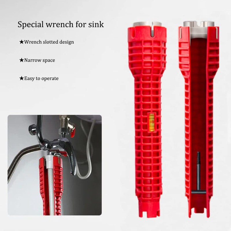(8-in-1) Professional Plumbing Tool, Faucet and Sink Installer, Multi-Size 20-27/34-40mm