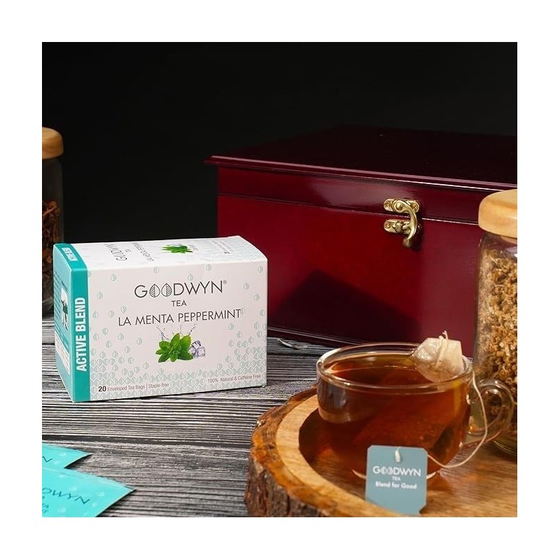Goodwyn Peppermint Tea, Herbal Tea To Refresh And Rejuvenate, 20