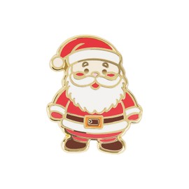 Snowman, Tree and Santa Claus Metal Pins with Stylish Finish for Backpacks, Hat, Scarf and Clothings,Holiday Accessories for Festivities, Interesting Design, Enhances Festive Atmosphere (Santa Claus)