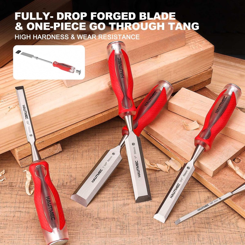 HAUTMEC 32mm Wood Chisel High Impact Drop-Forged CR-V Steel Bevel
