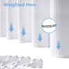 PILOTSHARK No Hook Waffle Weave Shower Curtain Set with Snap-in