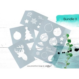 zAcheR-fineT Christmas Stencils Set of 4 Christmas Stencils Painting Templates Cards Airbrush Kitchen Baking Christmas Decoration