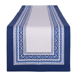 DII Table Top Décor Collection Spring & Summer Table Runner, 14x72, Porto Stripe Print