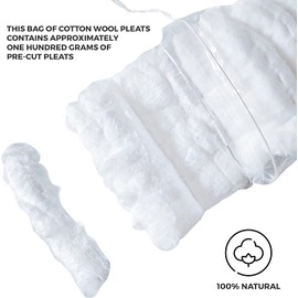 Karrma Ltd., 100% Pure Cotton, Super Soft Cotton Wool Pleat suitable for everyday Use, Pack of 1
