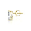 14k Yellow Gold Pear Diamond Simulated Cubic Zirconia SINGLE STUD