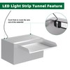 Waterfall Pool Fountain LONGRUNNEW 304 Stainless Steel 9.06" Rectangular Waterfall