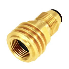 Hooshing 2 Pack Propane Tank Adapter Converts POL LP Tank Service Valve to QCC1/Type1 Hose or Regualtor Soild Brass - Old to New Connection
