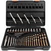 55-Piece Easy Out Screw Extractor Set with Broken Bolt Extractor