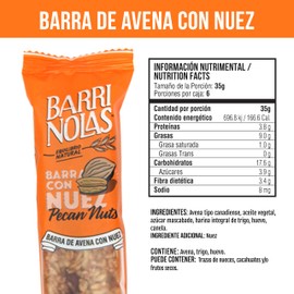 Autoexhibidor Barrinolas | 15 Barras de Avena con Nuez