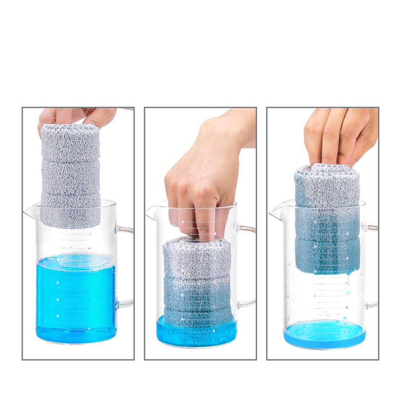 Bycarm Microfiber Cleaning Pads Compatible with Squeeze Flat Mop (6