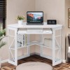 Vecelo Home Office Table Corner Desk Laptop Computer Table Keyboard