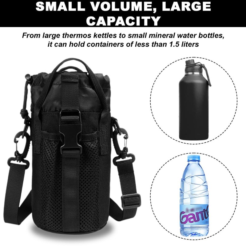 Lvjkes Bottle Holder Backpack, Bottle Holder Belt, Nylon Material with