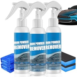 Car Rust Removal Spray,Iron Powder Remover,Rustout Instant Remover Spray,Multifunctional Paint Cleaner Car Maintenance Powder Spray Rust Remover Iron Cleaning,Iron Powder Remover for Car (3PCS*100ML)