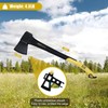 ZEUSTR 24" Splitting Axe Hatchet, Nylon Shock-Absorbing Handle, Camping Axe