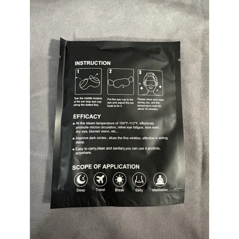 XPCare Steam Eye Mask Unscented Heated Eye Pad Disposable Spa