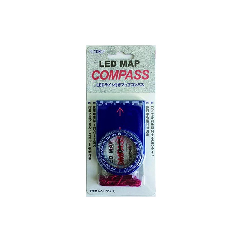 YCM 13021 LED Pocket Compass for Outdoors & Camping, No.