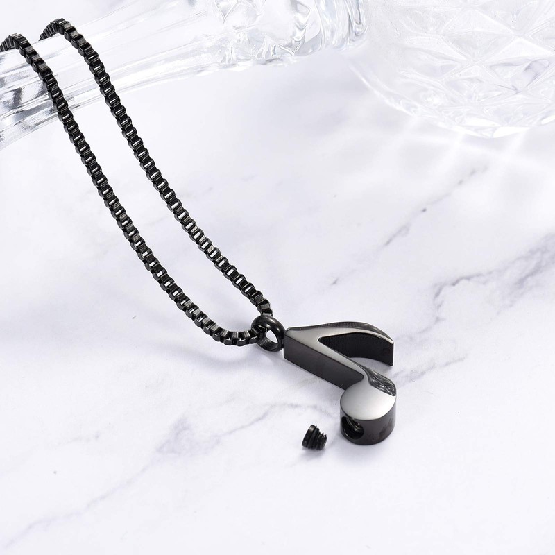 XSMZB Music Note Cremation Jewelry for Ashes Urn Pendant Necklace