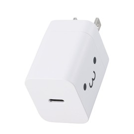 Elecom MPA-ACCP6820WF Type-C Charger, 1 Port, USB PD, 20 W, PSE Certified, GaN, Folding Plug, Shirochan