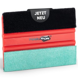 MARAPON® Squeegee for film, high-quality foiling tool, film squeegee 2-in-1 with fleece and fabric cover, squeegee for professionals, suitable for window films, furniture films and car film