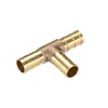 TA-VIGOR 10mm Brass T-Barb Splicer Connector, 3-Way Fuel Hose Barbed