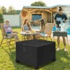Fire Pit Cover Square, 32×32 lnch Heavy Duty Waterproof 600D