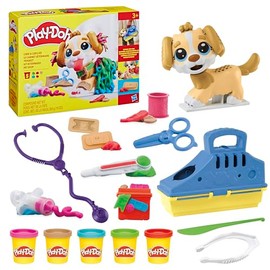 Play-Doh Hasbro Kit Veterinario Kit de Manualidades con Cachorro de Juguete, 10 Herramientas y 5 Colores para niños y niñas a Partir de los 3 años