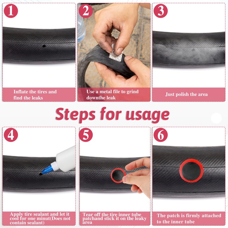 Giantree 96 Pcs Tube Patch Kits, Bike Tire Patch Kit