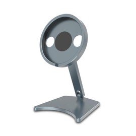 BestPriceCenter Adjustable Metal Stand for Magnetic Wireless Charger – Foldable Angle Holder for Desk or Travel – Premium Aluminum Base (Dark Grey)