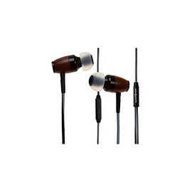 Symphonized DRM Premium Genuine Wood in-Ear Noise-isolating Headphones with Mic (Black/Gray)