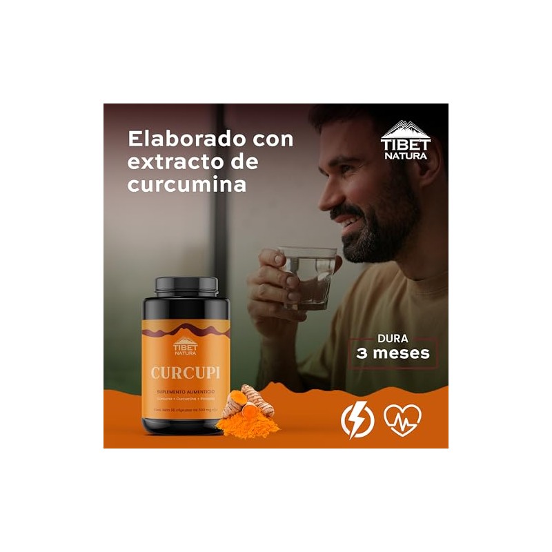 Cúrcuma Orgánica Curcumina Pimienta Negra Cápsulas 500 Suplemento Natural Azúcar