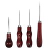 4 Pieces Wooden Handle Awl Tailors Awl Leather Sewing Tool