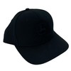 John Deere Solid Black 6-Panel Adjustable Snapback Hat with Embroidered